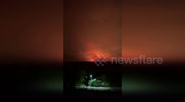 Spain: Flames Light Up Night Sky In Tres Cantos Wildfire