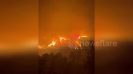 Spain: Fierce Nighttime Wildfire Forces Level 2 Emergency In Parada De Sil