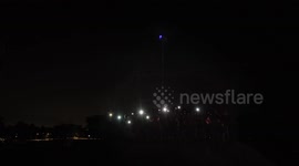 Israel: Israeli mothers hold light display near Gaza border for captives