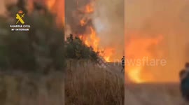 Spain: Wildfires continue at over 51 locations across Spain (2)