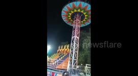 India: 50 feet high swing breaks and falls in Navsari, Gujarat
