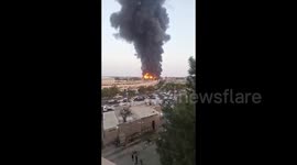 Iran: A huge fire broke out at an oil warehouse in southern Tehran