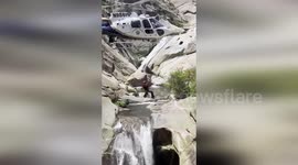 US: Miraculous Rescue As Man Trapped Two Days Behind Kern River Waterfall Saved By TCSO