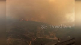 Spain: Aerial Footage Reveals Intense Wildfire Over Extremadura