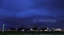 US: Lightning and heavy rain in Kissimmee, Florida
