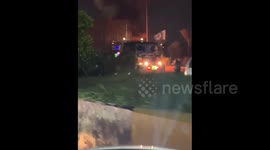 Pakistan: Car Catches Fire Near Koral Chowk in Islamabad