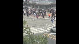 Community confronts ICE agents at Columbia Heights Metro Station in Washington, D.C.