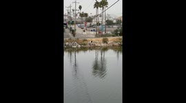 Rock skips on water '40 times' in impressive shot