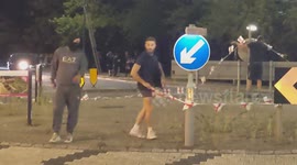 Harlow, United Kingdom – 08/25/2025 – A group of residents gathered along Southern Way in Harlow, Essex, at 8:00 PM to participate in 