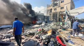 GAZA: Israeli airstrike hits Khan Younis 'safe zone,' ignites fires in displacement camp