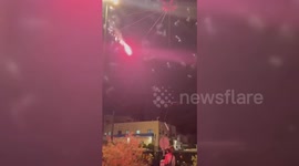 Pro-Palestine activists launch fireworks at Israeli embassy in Athens