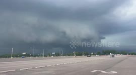US: Funnel Cloud And Fierce Winds Strike New York State Fairgrounds