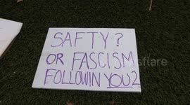 US: Prohibition signs for LGBTQIA+ protesters in Orlando, Florida