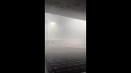 Mexico: Hail and Rain Batter Stadium in Mexico City at End of Liga MX Game