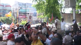 BJP Activists Protest March Towards Congress