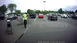 Shopping Carts Collide with Cars