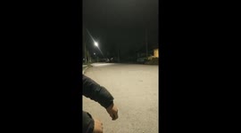 Balloon Creepily Floats Down the Street