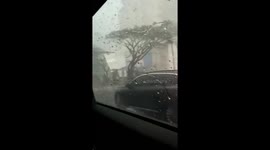 Passenger nearly struck by lightning while opening car window