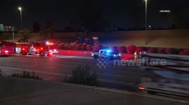 US, Phoenix: Phoenix I-10 Passenger Injured After Debris Flies Through Windshield