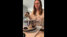 Flame flare-up sends soup session sideways in viral kitchen blunder