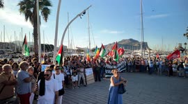 Protest in Palermo for Gaza solidarity