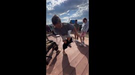 Competition of Putting on Shorts Without Hands