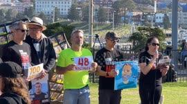 Jewish people hold vigil for release of hostages, Sydney, Australia