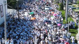 Thousands march in Sinaloa demanding peace one year after conflict outbreak