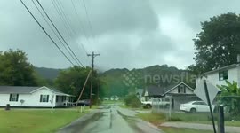 Rainy drive through Kentucky, USA