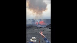 Kilauea volcano spews lava during eruption in Hawaii