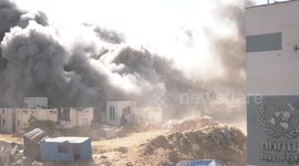 Huge tower block in Gaza toppled by Israeli strikes