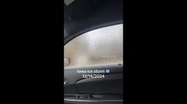 Iowa ice storm aftermath shows car windows encased in remarkable sheets of ice