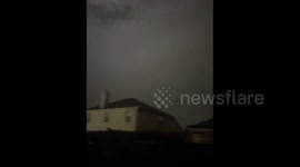 US: Relentless Lightning Storm with Sirens in Little Elm