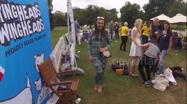 Lauren Goodger with a Donald Trump Dog