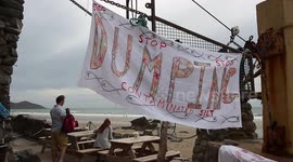 Today Eddystone Beach café had organising their 3rd (and last) FunDay right next to a Marine Conservation Zone.   Despite years of public protests Dumping of Dredged Spoils from Plymouth Dockyard