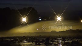 Foggy evening in the Netherlands