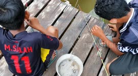 Malaysia: Timun River, the destination for Blue  shrimp, lobster, (Udang Galah Sepit Biru)