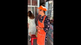 Transgender chef sings song for customers