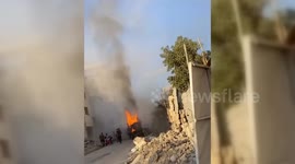 Israeli Strike Hits Vehicle Carrying Displaced Civilians in Gaza City