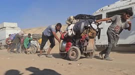 'At night it feels like death surrounding us': Palestinians flee south Gaza under bombardment