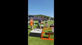 Ninja Kids Compete In Obstacle Course Race