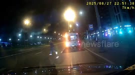 Bus drags woman trapped in door for 100 meters in St. Petersburg, Russia
