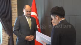 Japanese Princess Akiko receives replica of Emperor Meiji’s letter to Sultan Abdulhamid II in Türkiye