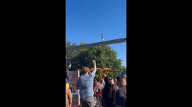 Child Walking On Amusement Ride Tracks Is Rescued