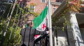 Syrian flag raised at embassy in Washington after 11-year closure