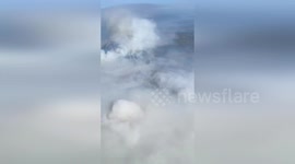 Spain: Smoke And Flames Rise As Wildfire Hits Northern Spain