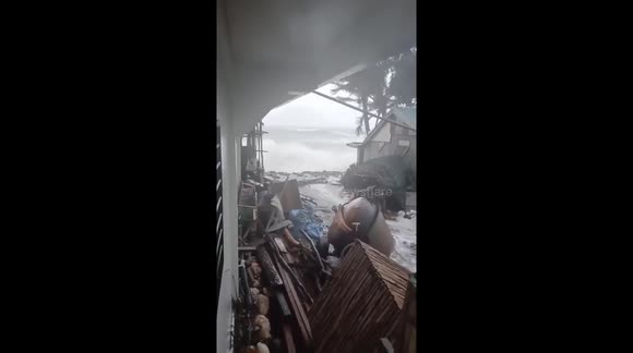 Water surges into coastal homes as Super Typhoon Ragasa hits the ...