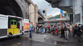 USB union member speaks at ‘Blocchiamo tutto’ Gaza protest in Genoa