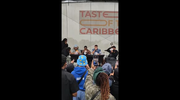 Man eats patty in 20 seconds at fastest eating patty contest at Taste of The Caribbean Wimbledon 2025