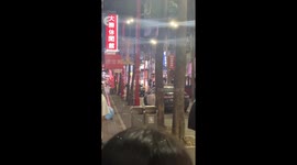 Pedestrian throws bicycle at terrified passersby in Taiwan